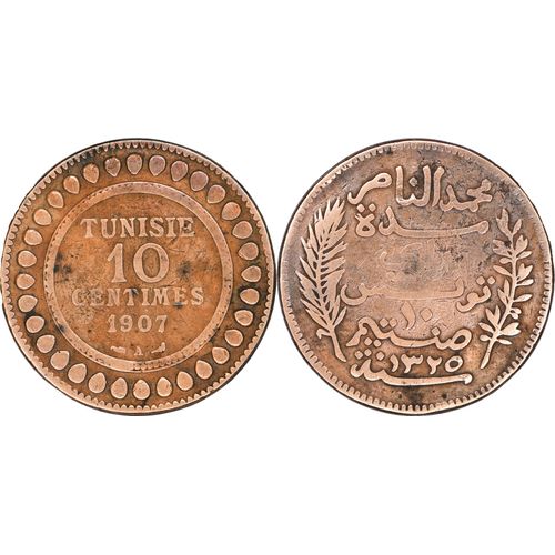 Tunisie - 1907 - 10 Centimes - Muhammad Al-Nasir - 500 003 Ex. - 24-195