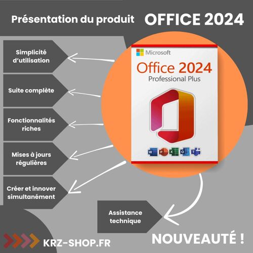 Microsoft Office 2024 Professional Plus - Nouveau -