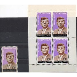 Centrafrique Timbres John Kennedy 1964
