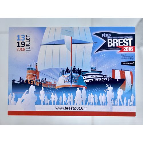 Carte Postale Publicitaire Fêtes Maritimes Internationales. Brest 2016. France.