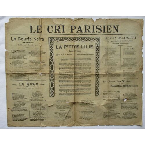 La P'tite Lilie, F. L. Benech, Eugène Gavel, Ne Parlons Plus D'amour, Vorelli, Pierre Chapelle, Pierre Arezzo, Le Cri Parisien
