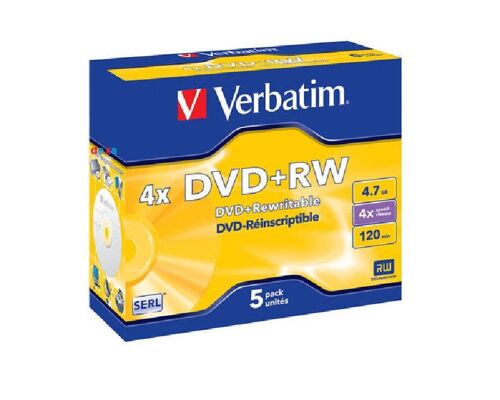 5 DVD+RW VERBATIM