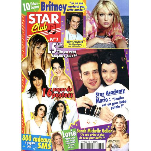 Star Club N172 Mars2002 Magazine Revue Avec Britney Spears/L5/Kylie Minogue/Jennifer Lopez/Titoff/Blue/Charmed/Jenifer & Mario/Billy Crawford/Lorie/Malcom/Un Gars,Une Fille/ Jamel/Sarah Michelle Gella