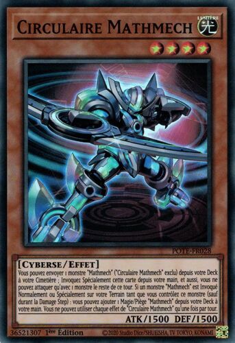 Yu Gi Oh Pote Fr028 Circulaire Mathmech Super Rare