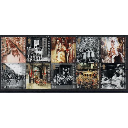 Royaume-Uni Timbres Anniversaire Du Couronnement 1953-2003
