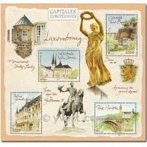 Capitales Européennes : Luxembourg Bloc Feuillet 64 Année 2003 N° 3624 3625 3626 3627 Yvert Et Tellier Luxe