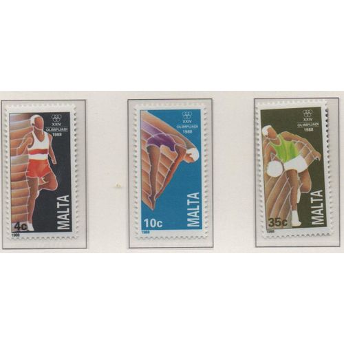 Malte Timbres Jeux Olympiques De Seoul 1988
