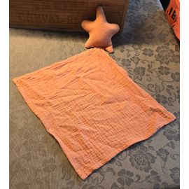 Doudou Étoile Plat Lange Tissu Orange Brique Zeeman