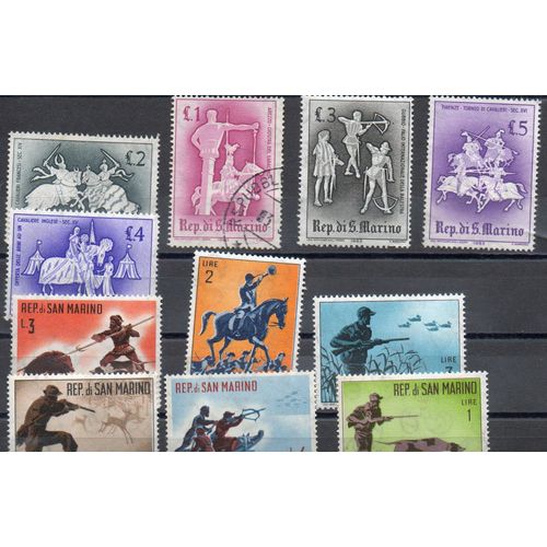 Saint-Marin Timbres Sports Et Jeux Anciens