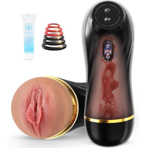 Jgd-Sex Toys Masturbateur Homme Sextoyse Sexmasturbâteur - Mastubateurs Masculins Sextoy Mains Libres Jouet Adulte Avec 3d Vaginette Ultra Réaliste, Mastubeuse Silicone Sextoys, Sexes Plaisir Objet V