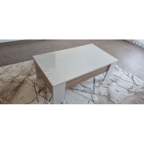 Table Basses Blanc Beige