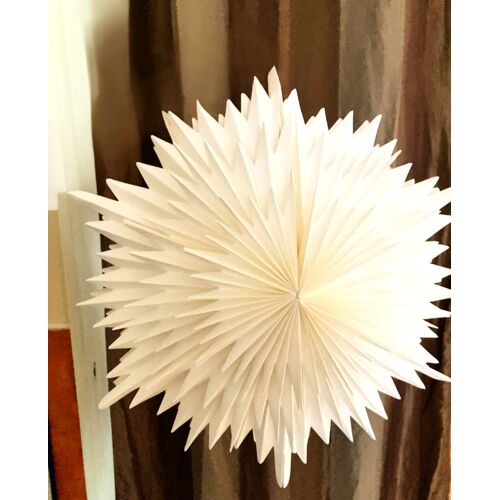 Abat-jour, 3D fleur forme étoile blanc, 60 cm