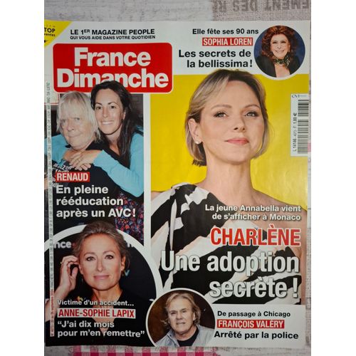 France Dimanche 4073 - Du 20 Au 26 Septembre 2024 - Charlène Une Adoption Secrète