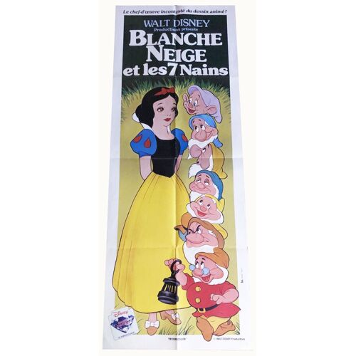 Blanche-Neige Et Les Sept /7 Nains (Snow White And The Seven Dwarfs) - Véritable Affiche De Cinéma Pliée - Format 60x120 Cm - De Walt Disney - Animation - 1938 Ressortie