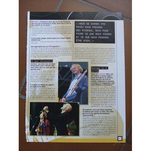 Article Presse R.E.M. Peter Buck (Rem)