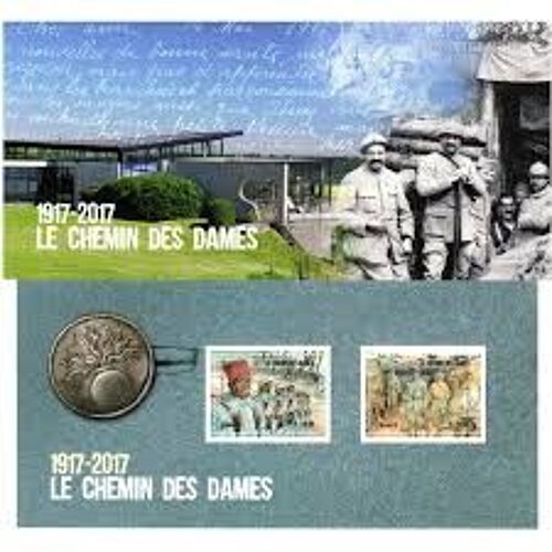Centenaire Du Chemin Des Dames : Travailleurs Sénégalais, Soldats Caverne Du Dragon Bloc Souvenir N° 132 Année 2017 N° 5138 5139 Yvert Et Tellier Luxe
