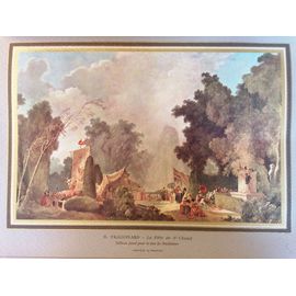"H. Fragonard : La Fête De St Cloud", Litho Originale Entoilée Publiée Dans L'illustration En 1937.