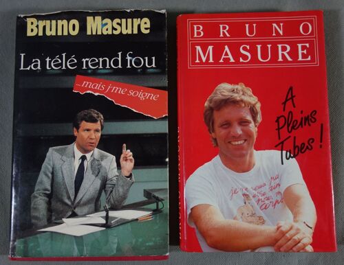 Lot Bruno Masure - La Télé Rend Fou Mais J'me Soigne 1987 + A Plein Tubes ! 1990