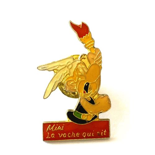 Pins Bd Asterix Mini Vache Qui Rit / Signé1991 Albert Rene Gosigny Underzo