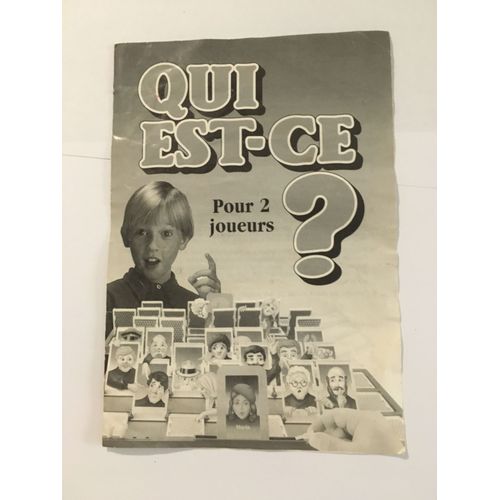 Notice Pour Le Jeu Qui Est-Ce ? Mb Jeux 1994