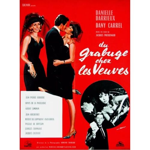 Du Grabuge Chez Les Veuves - Affiche Originale De Cinéma - Format 60x80 Cm - De Jacques Poitrenaud Avec Danielle Darrieux, Dany Carrel, Jean Rochefort, Pascale De Boysson / Charles Rau - 1964