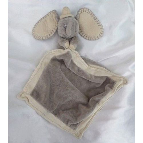 Doudou Peluche Plat Mouchoir Eléphant Dumbo Gris Et Beige Disney Nicotoy