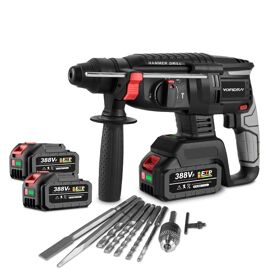 Perforateur-burineur sans fil 26mm avec 2 Batterie + 10 accessoires