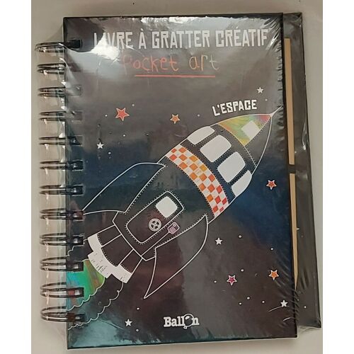 Livre À Gratter Créatif - Thème L'espace - Avec Batonnet