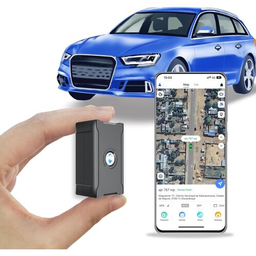 KAL-Traceur Gps Voiture Traqueur Pour Véhicules, Jusqu'À 30 Jours D'Autonomie. 100% Étanche (Ip67). Puissant Aimant, Distance Illimitée. Abonnement Requis. Alertes Multiples. Traceur Caché