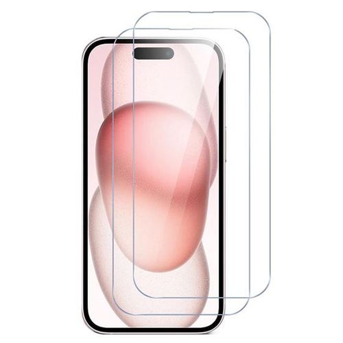 Hqselection® Lot De 2 Verre Trempé Pour Iphone 15/15 Pro (6,1") .Film De Protection D'écran Transparent - Anti Rayures - Ultra Résistant Dureté 9h