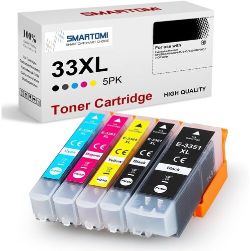 33XL Cartouche d'encre Compatible pour Epson 33XL 33 Multipack avec Epson Expression Premium XP-530 XP-540 XP-630 XP-635 XP-640 XP-645 XP-830 XP-900 XP-7100 Series