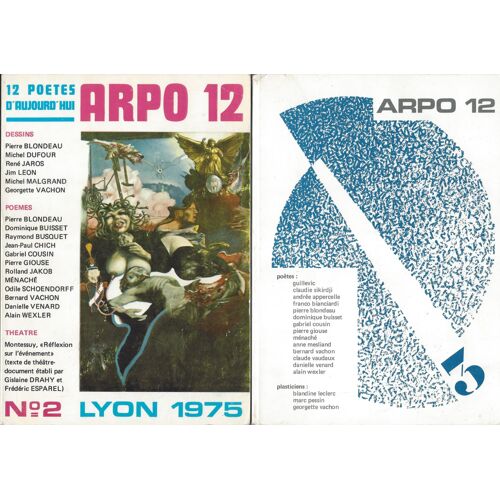 Arpo 12 - Volumes 2 Et 3 - Poètes D'aujourd'hui - Crdp Lyon 1975 Et 1977