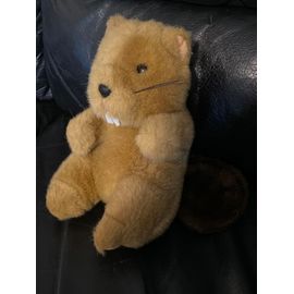 Doudou Peluche Castor Marron Vintage Jemini 20cm 