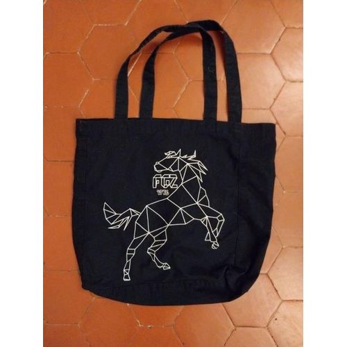 Tote Bag Coton Bleu Marine Fouganza