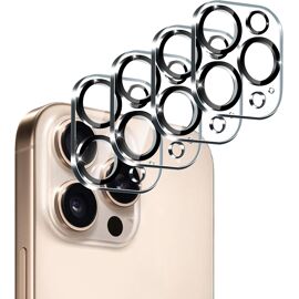 KALANKA-[4 pièces Caméra Arrière Protecteur pour iPhone 14 Pro/15 Pro /16 Pro/iPhone 14 Pro Max /15 Pro Max /16 Pro Max Caméra, Protection Camera [Anti Rayures] Ultra Résistant Film Verre Trempé