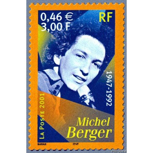 France 2001, Très Beau Timbre Neuf** Luxe Yvert 3395, Chanteurs Français - Michel Berger.