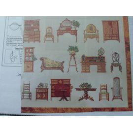 Grille Point De Croix Les Meubles De Style. Supplement Ouvrages Revue Prima 164 Mai 1996