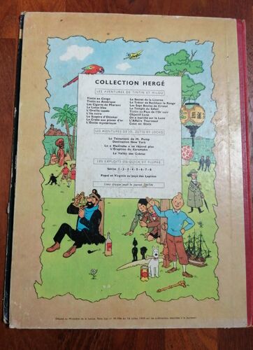 Bd Tintin "Coke En Stock" 1958 Collection