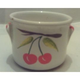 Pot A Rillettes - En Grès - Décor Cerises