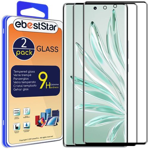 Ebeststar - {Pack X2} Verre Trempé Honor 70 Film Protection Anti Casse Anti-Rayures (Protection Intégrale Complète Des Bords Arrondis) [Dimensions Precises Smartphone : 161.4 X 73.3 X 7.9 Mm, Écran 6.7'']