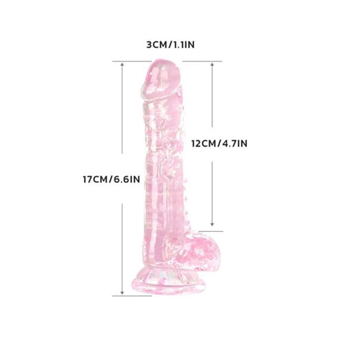 Gros Gode Transparent Pénis Monstrueux Réaliste Ventouse Jouets Sexuels De 17cm