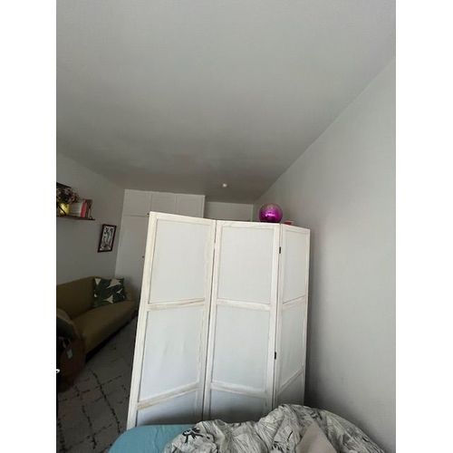 Paravent Maisons du Monde en tissu blanc / séparateur