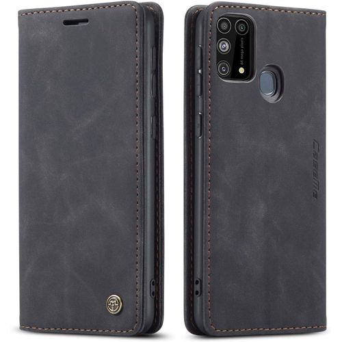 Coque Compatible Avec Samsung Galaxy M31,Anti-Choc Housse En Cuir Premium Flip Case Portefeuille Etui,Noir