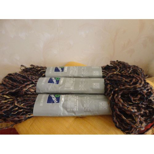 Pelotes Borromees Phildar Marron/Beige/Turquoise