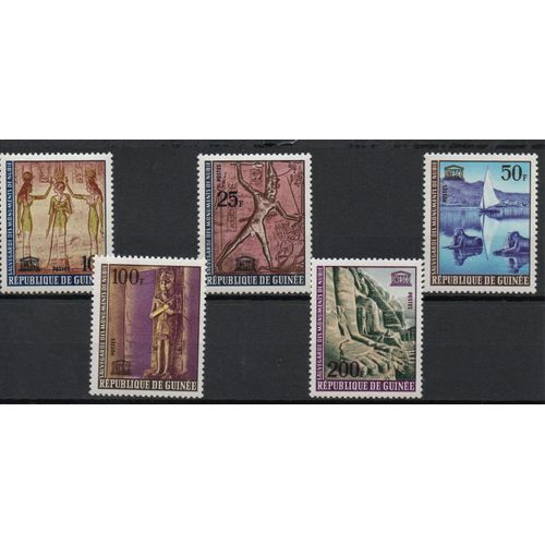 Guinée Timbres Sauvegarde Des Monuments De Nubie