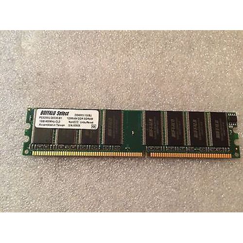 Buffalo ddr4003-S512/BJ 1 GB DDR4003-1GB/BJ 400 MHZ PC3200 184 Pin CL 3