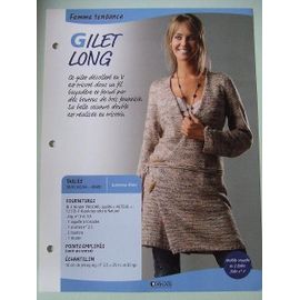 Fiche Tricot Styles Et Créations (Éditions Atlas) - Gilet Long Femme
