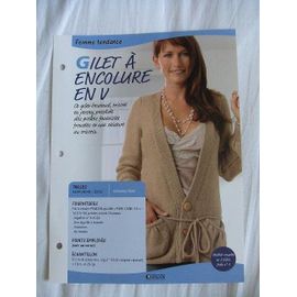 Fiche Tricot Styles Et Créations (Éditions Atlas) - Gilet À Encolure En V Femme