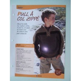 Fiche Tricot Styles Et Créations (Éditions Atlas) - Pull À Col Zippé Enfant Garçon