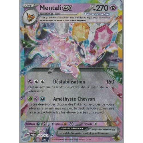 Carte Pokémon - Mentali Ex - 034/131 - Ultra-Rare - Ev8,5 Evolution Prismatique